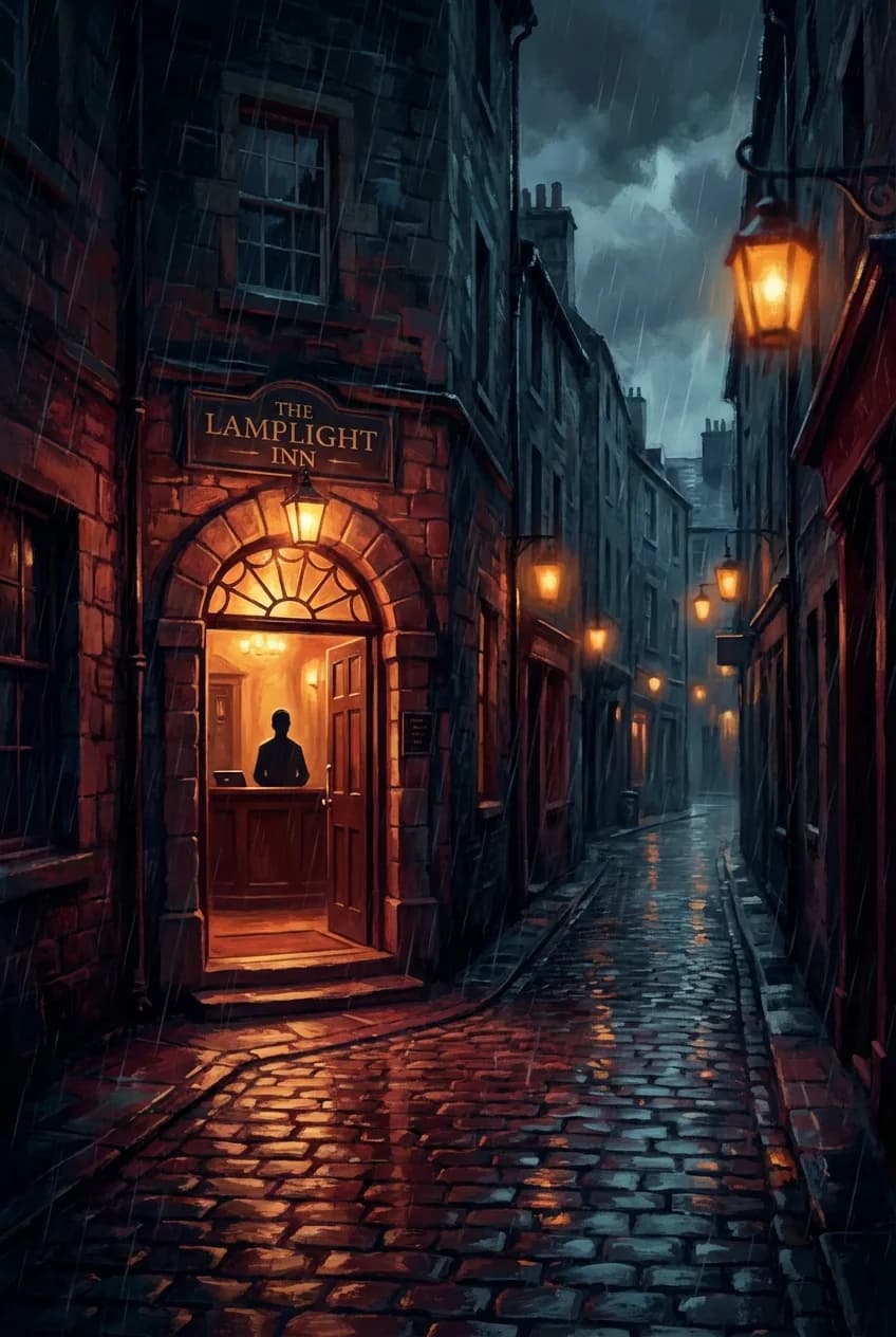 雨夜旅馆的叙事场景海报